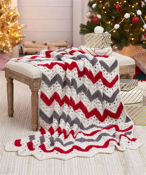 Red Heart Free Crochet Ripple Afghan Patterns