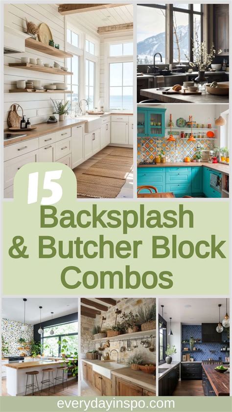 Backsplash Butcher Block Combos In Butcher Block