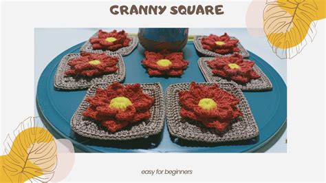 Crochet A Flower 3D Granny Square Easy For Beginners Merajut Bunga 3D