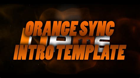 Orange Sync Intro Template SkooArtz YouTube