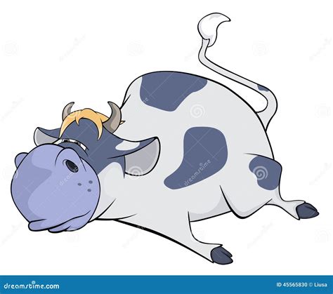 Blue Cow. Cartoon Stock Vector - Image: 45565830