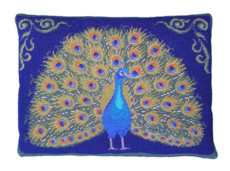 Peacock Display Tapestry Kit Needlepoint Kit The Fei Collection Sew