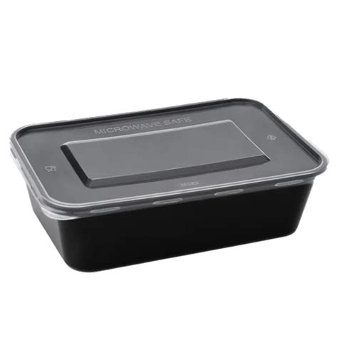 Plastic Damati Rectangle Container Ml Black With Lid Type Non