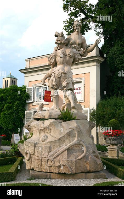 STATUE IN MIRABELL GARDENS SALZBURG AUSTRIA SALZBURG AUSTRIA 27 June