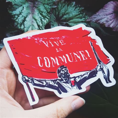 Vive La Commune Leftist Sticker Communist Socialist Pegatina Anarchist