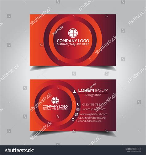 Modern minimalist business card template. - Royalty Free Stock Vector 1862916547 - Avopix.com