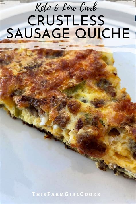 Crustless sausage and cheese quiche – Artofit