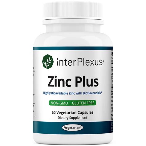 Zinc Plus Bioavailable Zinc Vitamin C Organic Bioflavonoids Interplexus