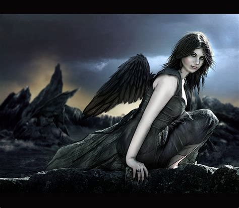 Black Winged Angel By Natspearlcreation On Deviantart Dark Wings