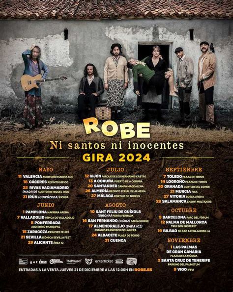 Robe Presenta Su Ni Santos Ni Inocentes Gira 2024 Metaltrip