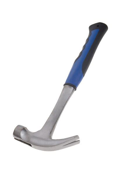 Premium Photo Blue Hammer On White Background