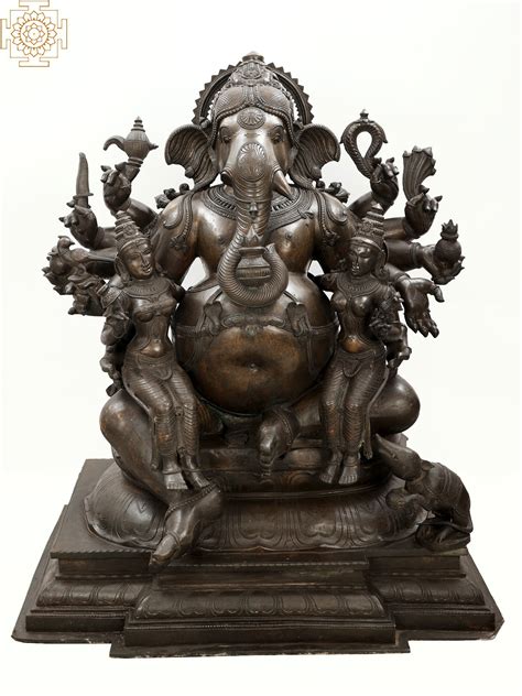 42 Superlarge Maha Ganapati With Riddhi Siddhi From Ganesha Purana