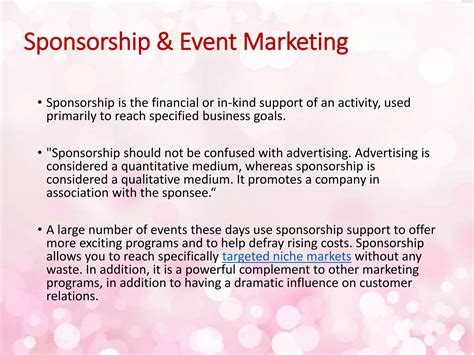 Sponsorship and Event Marketing | PPTX