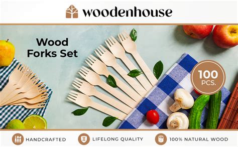 Amazon Disposable Wooden Forks Piece Compostable Forks