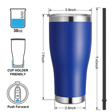 Domicare Oz Tumbler With Lid And Straw Stainless Steel Tumblers