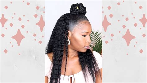 Beautiful And Sleek Half Up Half Down Protective Style With Clip Ins On 4c Natural Hair