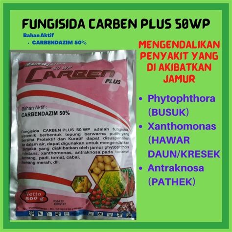 Jual Fungisida Carben Plus Wp Gr Gr Jamur Pathek Kresek Hawar