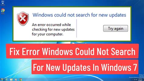 Corregir Error Windows No Puede Buscar Actualizaciones En Windows