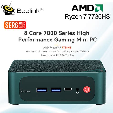 Beelink SER6 PRO 7735HS 6800H 6600H Mini PC Win11 AMD Ryzen 7 DDR5 32GB