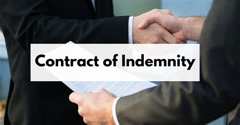 Contract Of Indemnity Definition And Its Essential Elements Law Of