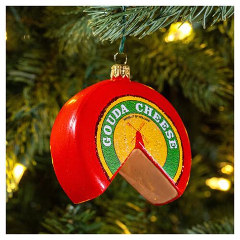 Queso Gouda decoración árbol Navidad vidrio soplado venta online en