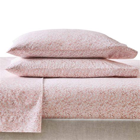 Better Homes And Gardens 300 Thread Count Cool And Crisp 4 Piece Botanical Old Rose Cotton Percale