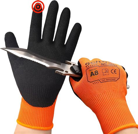 Schwer Ansi A Cut Resistant Gloves Touchscreen Cutting Gloves With