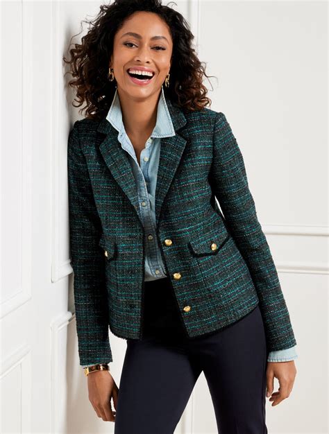 Tweed Fringe Jacket Talbots