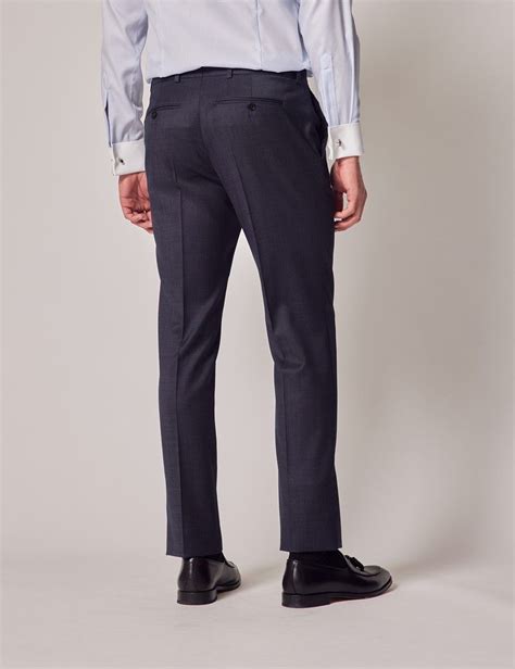 Dark Blue Piece Slim Suit Hawes Curtis