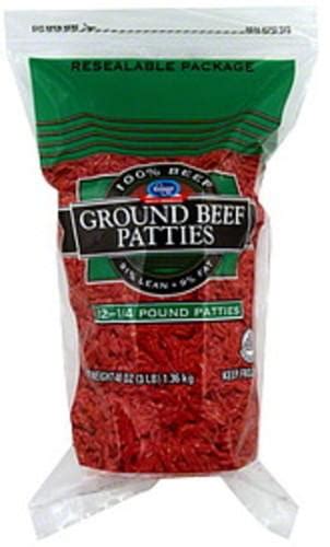 Kroger Ground Beef Patties 12 Ea Nutrition Information Innit