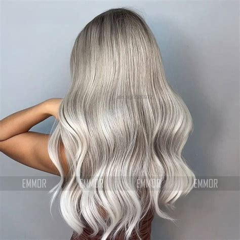 Актуално сиво омбре перука с бретон | Аксесоари | Варна Перука от ...