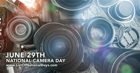 NATIONAL CAMERA DAY - List Of National Days