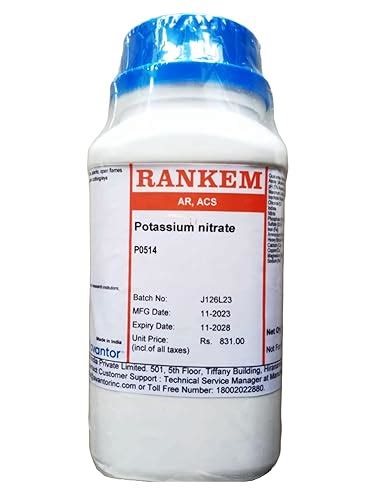 Rankem Potassium Nitrate Ar Acs Grade Gm Cas No