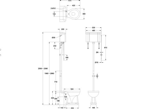 Burlington High Level Toilet - Flush Rod | OFB