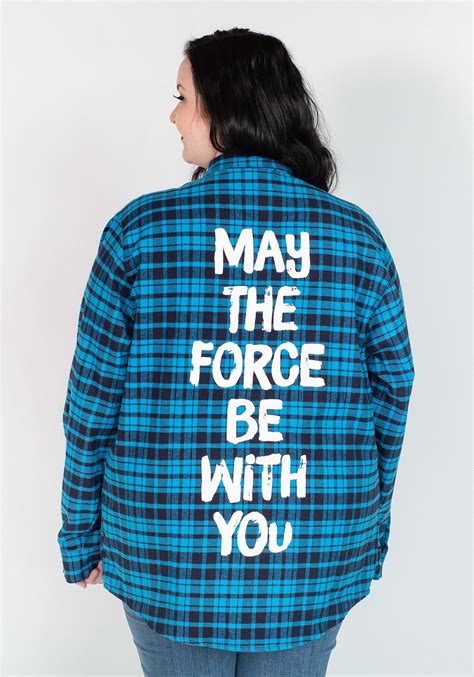 Adult Cakeworthy Star Wars The Force Flannel Shirt Adult Apparel