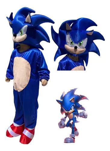 Disfraz Cosplay Tipo Sonic 3 Erizo Niños