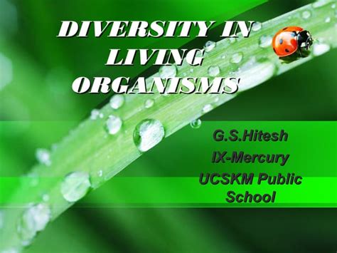 Diversity In Living Organisms Ppt