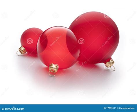 Red Christmas Ornaments Isolated Stock Image - Image of upscale, xmas ...