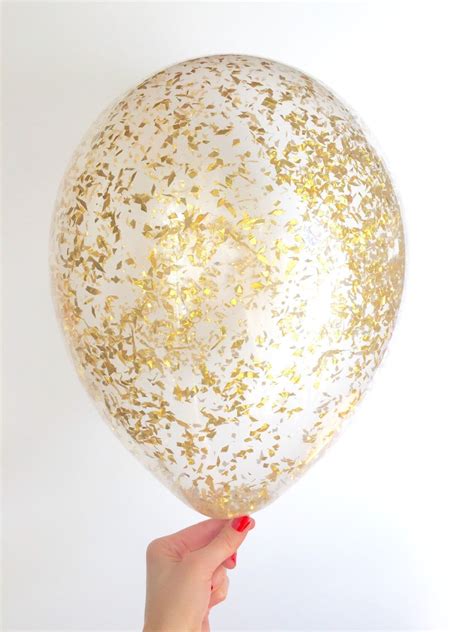 Gold Glitter Confetti Balloon 11 Inch 16 Inch 18 Inch 36 Etsy