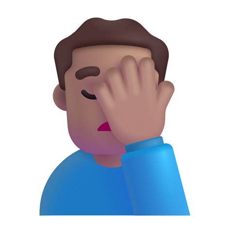 🤦🏽‍♂️ Man Facepalming Medium Skin Tone Emoji