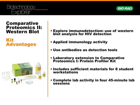 Ppt Comparative Proteomics Kit Ii Western Blot Analysis Module