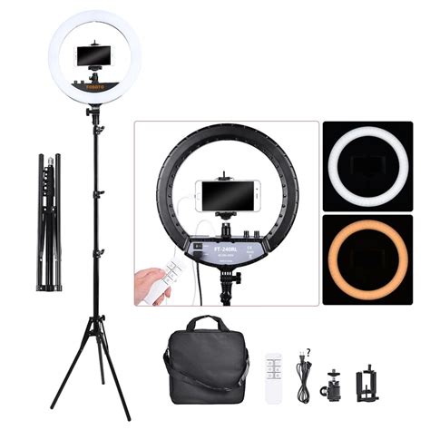 55W 18inch Camera Phone LED Ring Light Photography studio Dimmable Ring ...