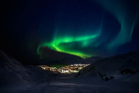 Aurora Boreale In Groenlandia Groenlandia It