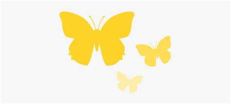 Cute Yellow Butterfly Clipart Png