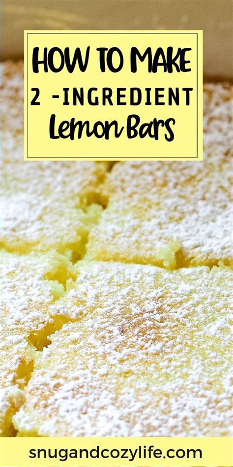 Super Easy 2 Ingredient Lemon Bars Recipe Artofit