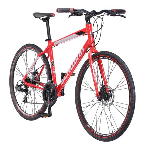 Buy Schwinn Kempo Hybrid Bike, 700c wheels, 21 speeds, mens frame, red ...