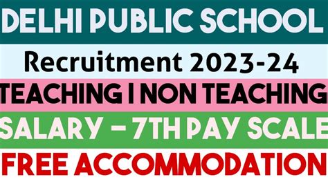 DPS All Subjects Teacher Vacancy 2023 DPS PRT TGT PGT Non Teaching