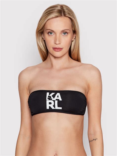 Karl Lagerfeld Bikini Oberteil Printed Logo Kl Wtp Schwarz Modivo De