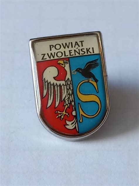 Herb Powiat Zwole Ski Przypinka Pin Odznaka Wpinka Siedlce Kup