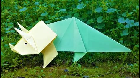 C Mo Hacer Un Triceratops De Papel Dinosaurios De Papel Origami